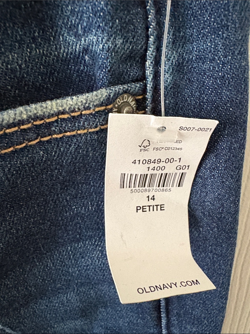 Old Navy ROCKSTAR Extra High Rise Dark Blue Women’s Jeans petite short length 14 - Picture 2 of 5